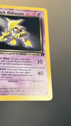 Pokemon Dark Alakazam TCG Card 18/82 Non-Holo, Vintage WOTC, LP Condition - Image 4