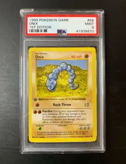 1999 1st Edition Onix PSA 9 First Mint Rare Base Set Pokemon Card Game #56 - Image 1