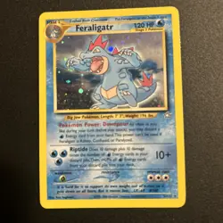 Pokemon TCG Feraligatr Neo Genesis Swirl Holo Rare Card 5/111 - Image 1