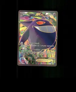 FAN-ART READ DESCRIPTION BELOW Glossy HOLO Gengar Card Gengar Pokemon Card p1 - Image 1