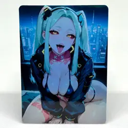 Cyberpunk Rebecca Goddess Anime Waifu ACG Foil Card - Image 1