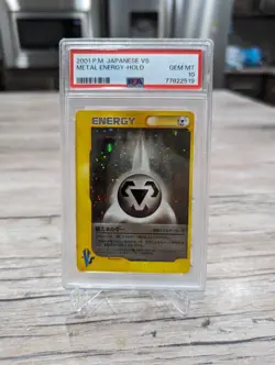 PSA 10 GEM MINT Metal Energy JAPANESE VS SERIES HOLO RARE Pokemon Card E Series - Image 1