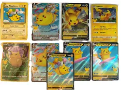 Pokemon Celebrations Foil Card Lot: Pikachu, Flying Pikachu, Surfing Pikachu (9) - Image 1
