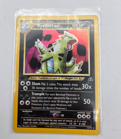 Pokemon TCG 1st Tyranitar Holo Rare Card 12/75 Neo Discovery - First Edition DM - Image 2