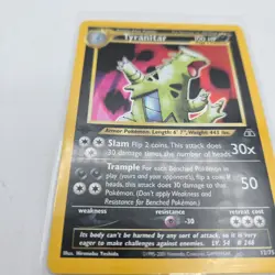 Pokemon TCG 1st Tyranitar Holo Rare Card 12/75 Neo Discovery - First Edition DM - Image 3