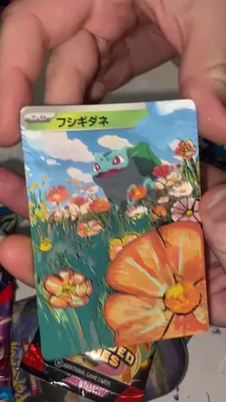 Japanese Bulbasaur Pokemon Card Custom ACEO Full Card Art Hand Painted 1 of 1 - Image 2