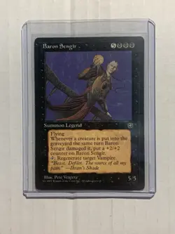 Magic the Gathering: Baron Sengir Homelands Card lightly played - Image 1