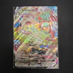 Pokemon TCG Snorlax VMAX Promo Card 142/202 Jumbo Card SEALED - Image 1