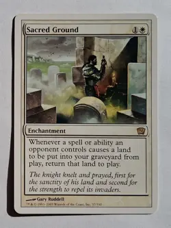 Magic MTG - Sacred Ground - 9th Ninth Edition - LP - Image 1