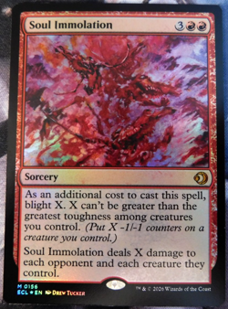 Soul Immolation - Foil - NM - Lorwyn Eclipsed - Unplayed - Image 1