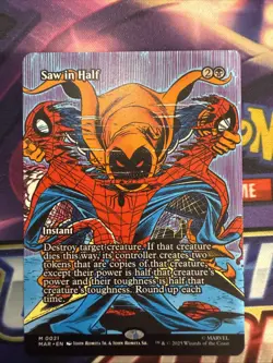 Mtg. Saw in Half. Borderless. Marvel Universe Eternal-Legal. Pack Fresh - Image 1