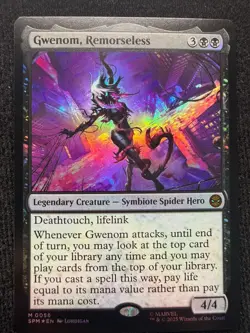 MTG Gwenom, Remorseless #56 NM Foil Spider-Man SPM Magic MTG - Image 1