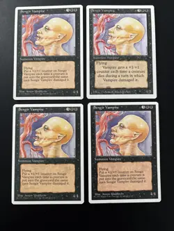 4x Sengir Vampire 1 Revised, 3 4th MTG LP Magic - Image 1