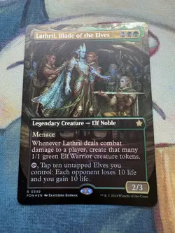 Lathril, Blade of the Elves (Borderless) Foundations Foil Magic The Gathering NM - Image 1