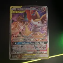 Pokemon Charizard & Braixen GX TAG TEAM Promo Holo SM230 270 HP Card English - Image 1
