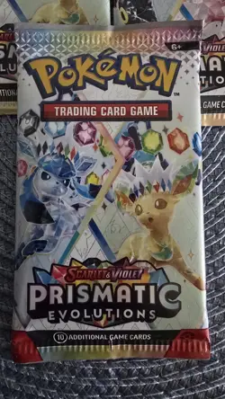 Pokemon Scarlet & Violet Prismatic Evolutions Booster Packs Lot of 3 - Image 3