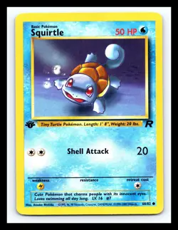 💥 SQUIRTLE 1ST EDITION Non Holo #68/82 | TEAM ROCKET SET | Pokemon 2000 Vintage - Image 1