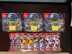 Pokemon TCG 3 Phantasmal Flames, Mega Evolution 2 pk Blister, 8 Distended Rivals - Image 1