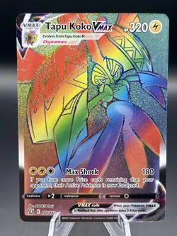Tapu Koko VMAX 166/163 - Rainbow Secret Rare Battle Styles Pokemon TCG - Image 1