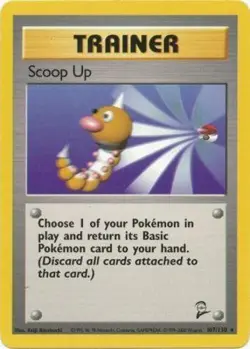 NM-Mint Scoop Up - 107/130 - Rare - Unlimited Edition Pokemon Base Set 2 - Image 1