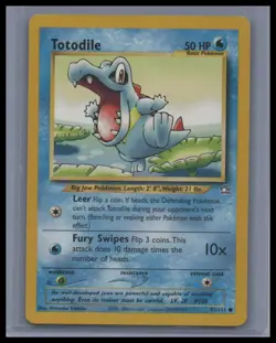 Totodile - Neo Genesis # 081/111 (81) NM/LP Pokemon TCG - Image 1