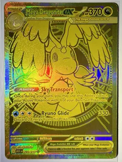 Mega Dragonite Ex 295/217 GOLD HYPER RARE POKEMON ASCENDED HEROES - Image 3
