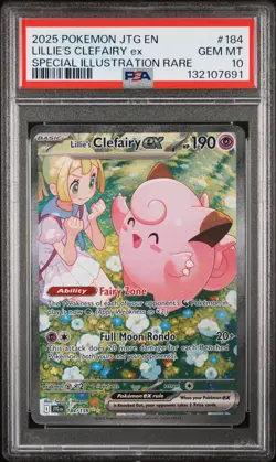 2025 Pokemon JTG EN #184 Lillie's Clefairy EX Journey Together SIR PSA 10 💎 - Image 1