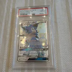 PSA 10 GEM MINT Full Art Lycanroc GX #SV67 Pokemon Hidden Fates Shiny Pokemon - Image 1