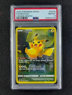 2023 Pokemon PIKACHU #GG30/GG70 Crown Zenith Galarian Gallery Ultra Rare PSA 8 - Image 1