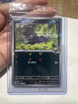 Pokemon Japanese N's Zorua 200/SV-P Collection File Promo Holo SEALED - Image 1