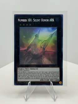 YUGIOH TCG NUMBER 101 SILENT HONOR ARK LED9-EN000 GHOST RARE 1ST EDITION - Image 1