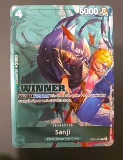 Sanji "WINNER" EB01-014 English One Piece Card Game A - Image 1