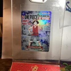 Bandai Monkey.D.Luffy College Basketball US Voyage Promo Foil One Piece Card - Image 4