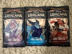 Disney Lorcana The First Chapter - 3 BOOSTER PACK BUNDLE - 1 of Each Artwork - Image 1