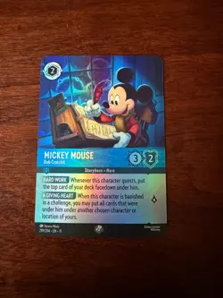 Mickey Mouse Bob Cratchit Disney Lorcana 219/204 English Winterspell Foil - Image 1