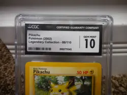 Pikachu Legendary Collection cgc 10 GEM MINT 86/110 Pikachu psa card 2002 ccg tc - Image 2