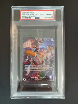 PSA 10 Sealed Luffy PSA Magazine One Piece Promo Card LEADER OP05-060 English - Image 1