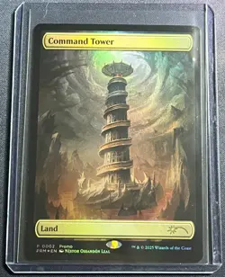 MTG Command Tower 0002 Textless WPN FOIL Promo Magic the Gathering Card - Image 1