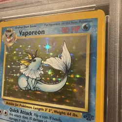 Pokemon TCG Vaporeon Jungle Set Holo Rare Card PSA 8 NM-Mint 12/64 Slab - Image 2
