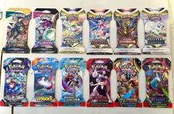 Pokemon Card Sleeved Booster Packs | Every Sword Shield Scarlet Violet Mega Set - Image 1