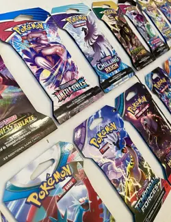 Pokemon Card Sleeved Booster Packs | Every Sword Shield Scarlet Violet Mega Set - Image 3