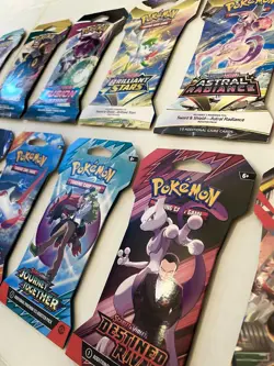 Pokemon Card Sleeved Booster Packs | Every Sword Shield Scarlet Violet Mega Set - Image 4