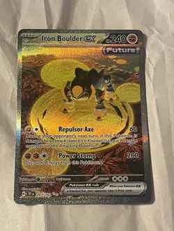Iron Boulder ex 207/162 SV05: Temporal Forces Full Art Holo Pokemon Trading Card - Image 1