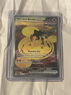 Iron Boulder ex 207/162 SV05: Temporal Forces Full Art Holo Pokemon Trading Card - Image 3