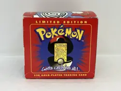 Pokemon POLIWHIRL 23K Gold Plated Trading Card 1999 Burger King Promo SEALED - Image 2