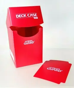 2 ULTIMATE GUARD DECK CASES 100+ Sleeved Card Storage Box Ruby Red Standard Size - Image 2
