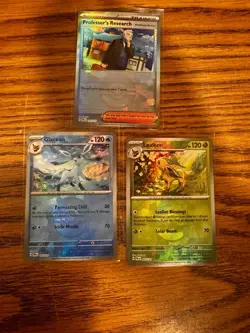 Pokemon Prismatic Evolution 3 card lot Pokeballs Leafeon Glaceon - Image 1