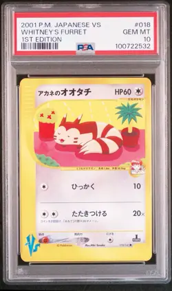 Pokemon Card Whitney's Furret 018/141 1st Edition VS 2001 PSA 10 GEM MINT - Image 1