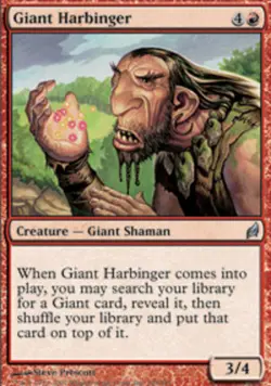 MTG Giant Harbinger - Foil, Moderate Play, English Lorwyn - Image 1