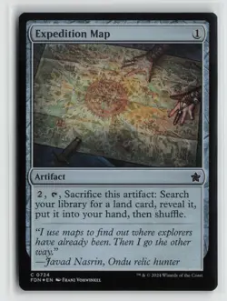 Expedition Map 0724 Foil Foundations FDN MTG Magic - Image 1